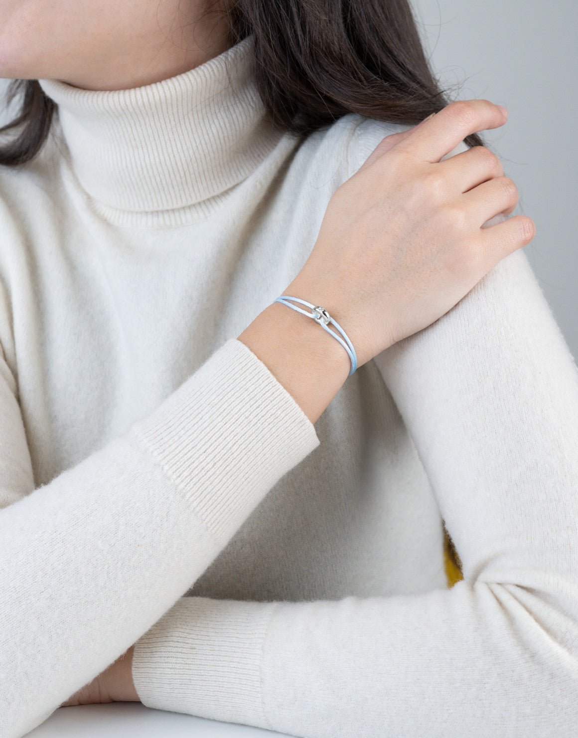 Mini Silver Soho Diamond Cord Bracelet