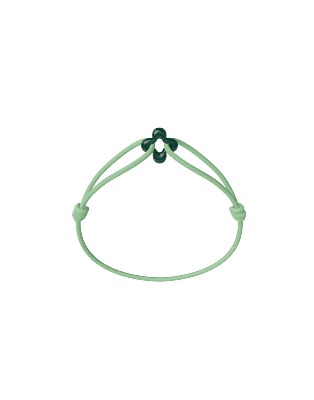 Mini Green Clover Cord Bracelet