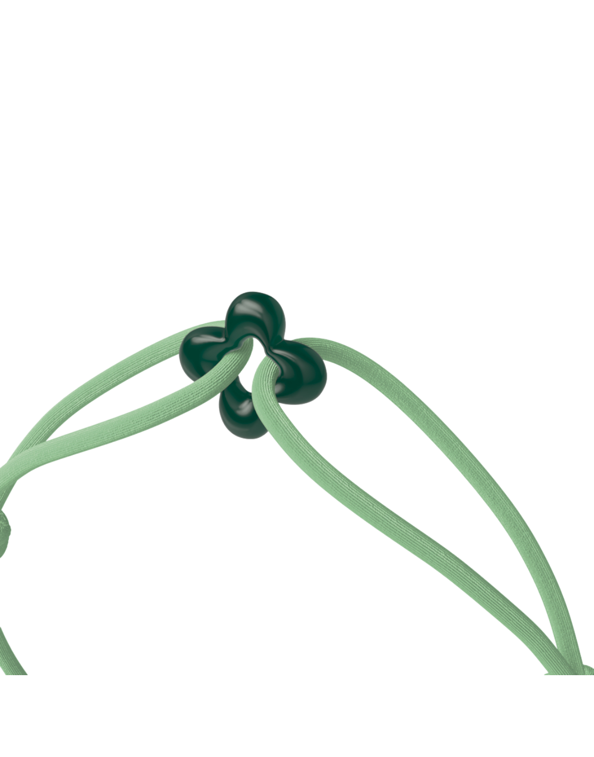 Mini Green Clover Cord Bracelet