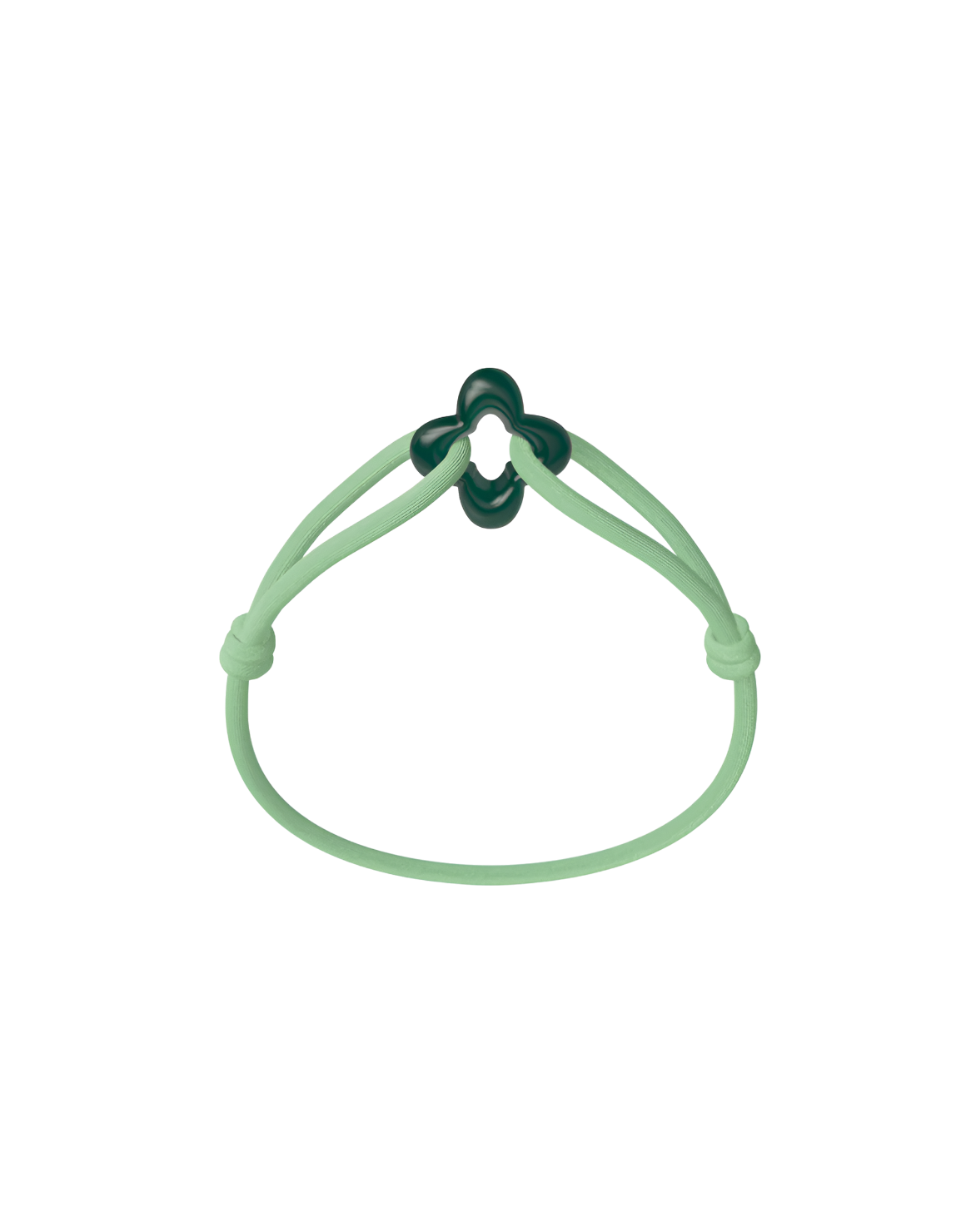 Green Clover Cord Bracelet