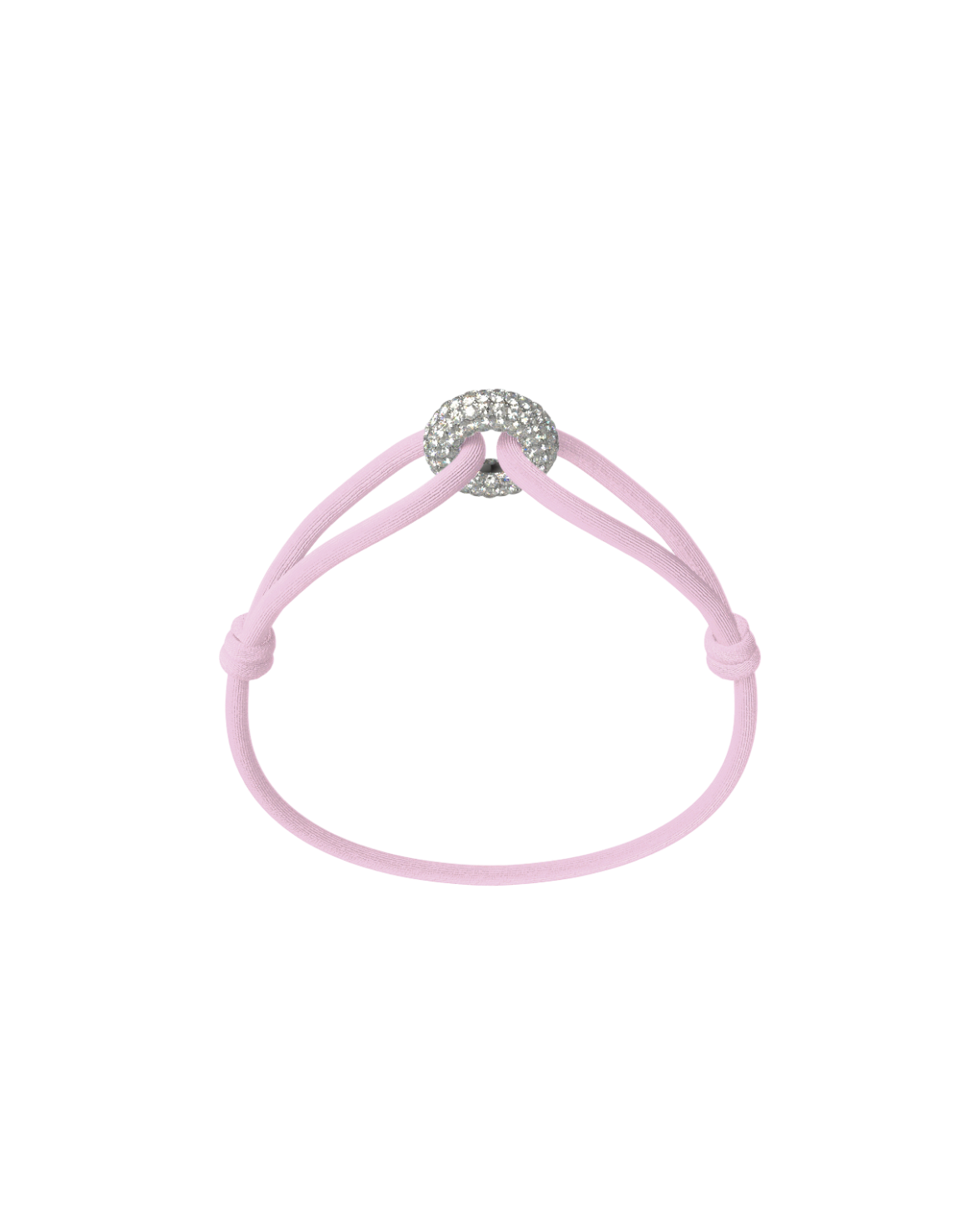 Silver Soho Pavé Cord Bracelet