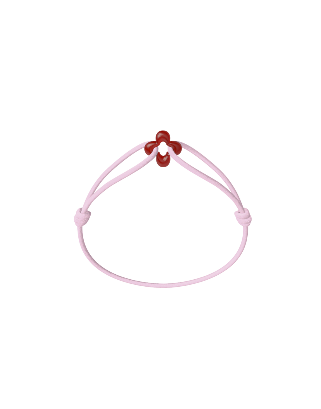 Mini Red Clover Cord Bracelet