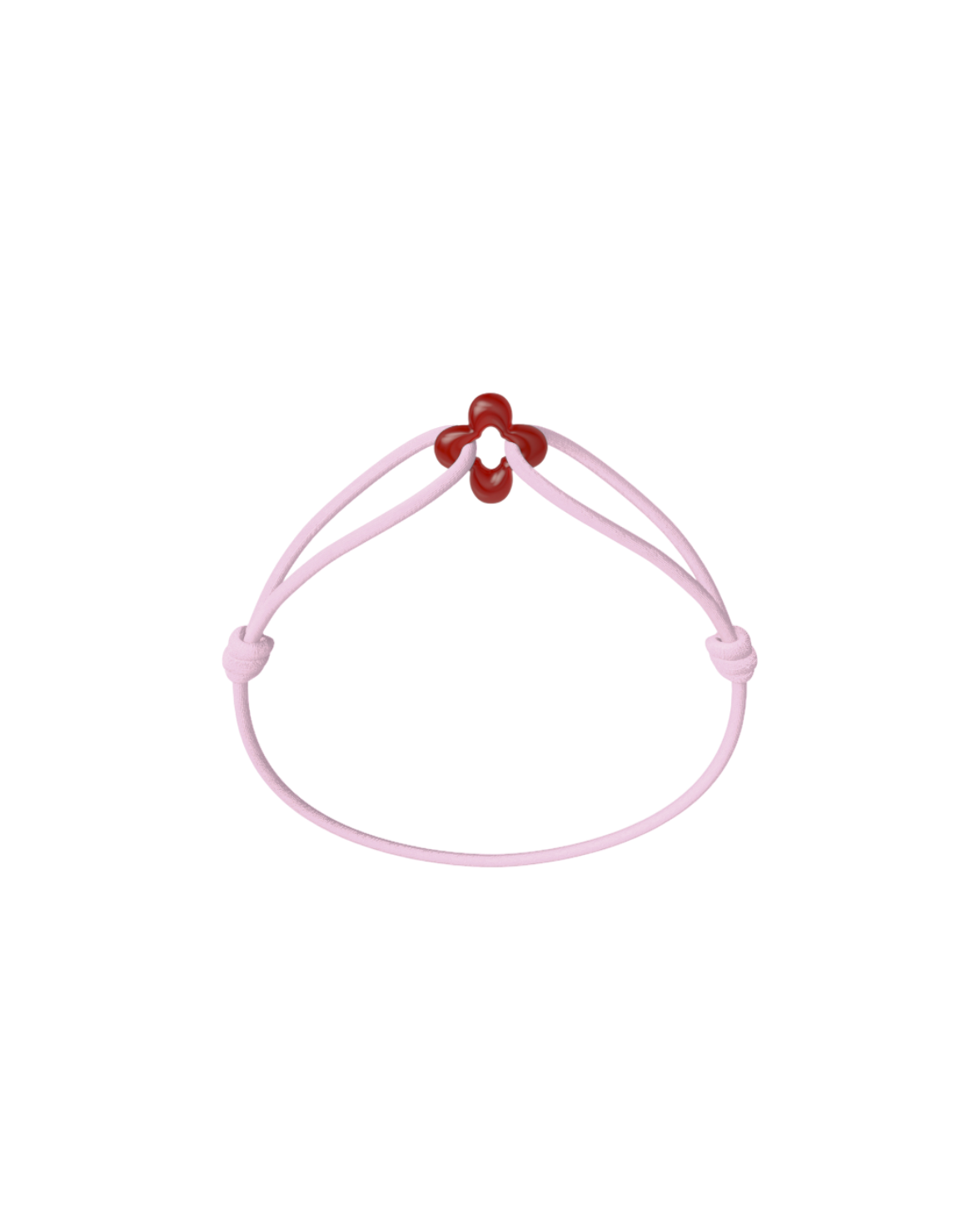 Mini Red Clover Cord Bracelet