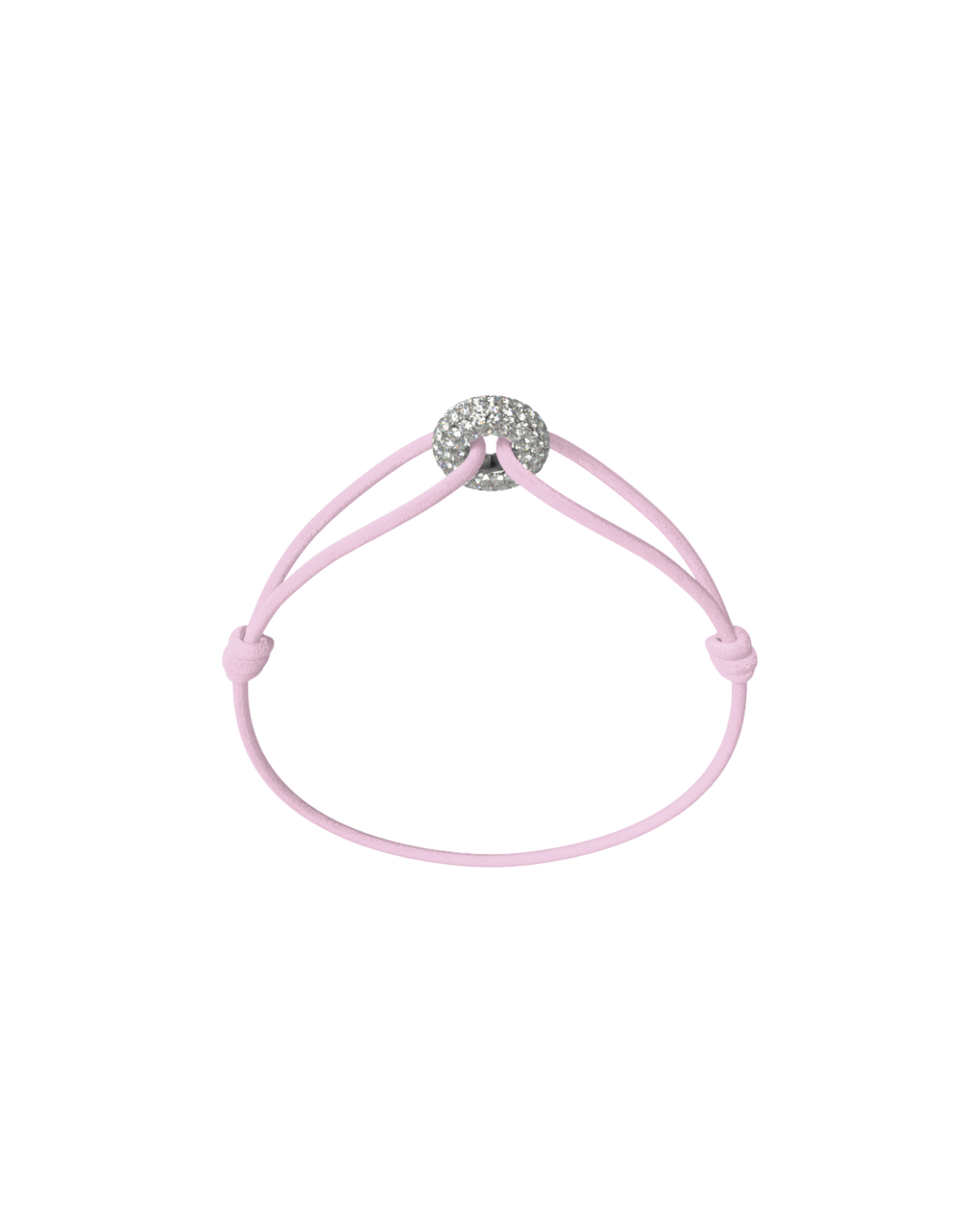 Mini Silver Soho Pavé Cord Bracelet