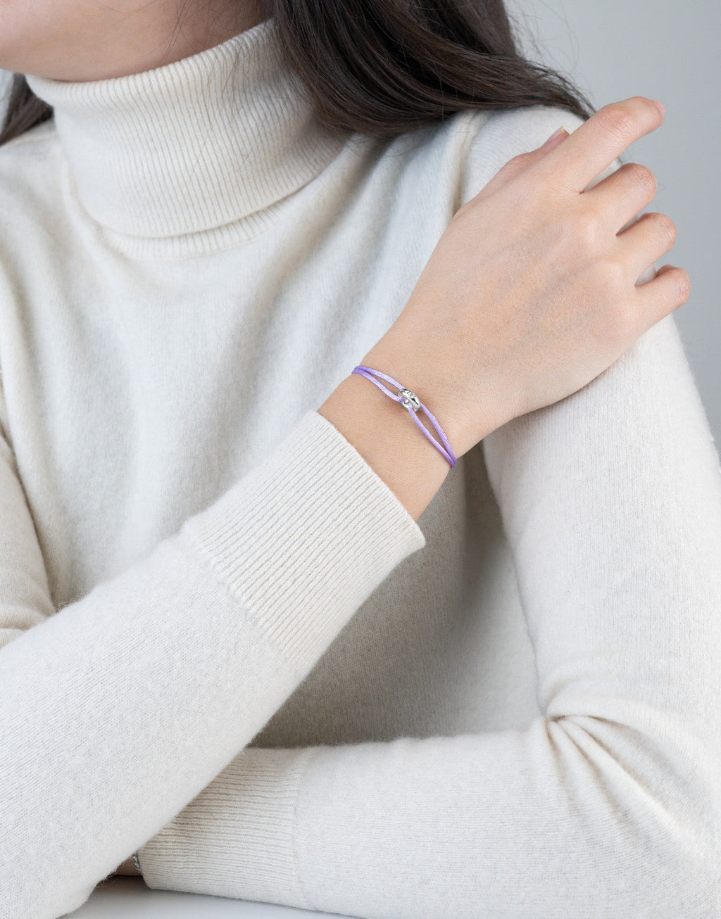 Mini Silver Soho Diamond Cord Bracelet