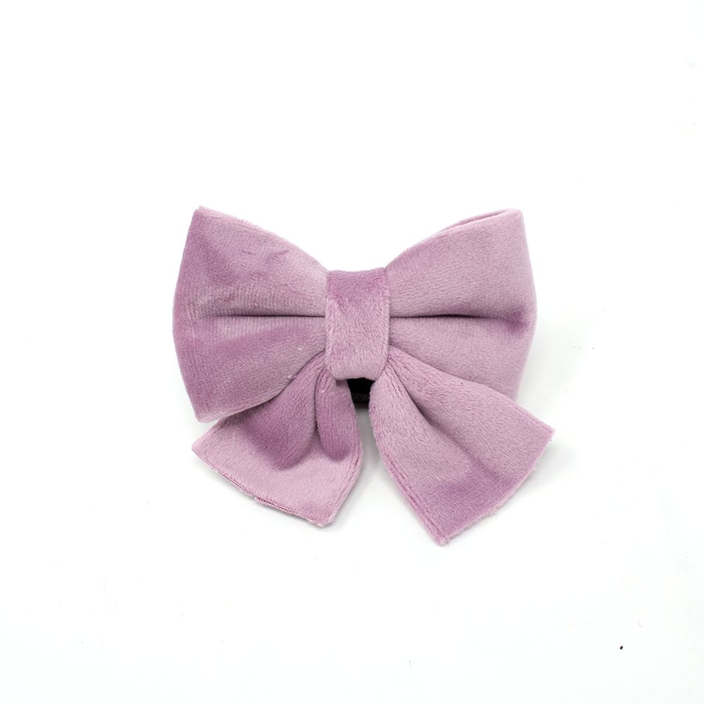 Lilac Dreams - Lilac Velvet Dog Harness with Rose Gold Metal Hardware