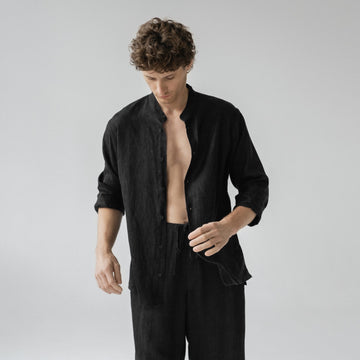 Currant Linen Suit Set – Comfortable & Stylish for Sleep and Lounge by Linen Tales at www.brixbailey.com