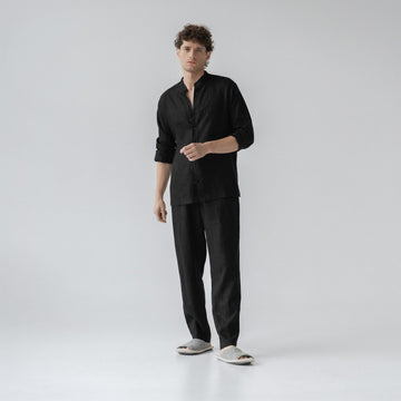 Currant Linen Suit Set – Comfortable & Stylish for Lounging by Linen Tales at www.brixbailey.com