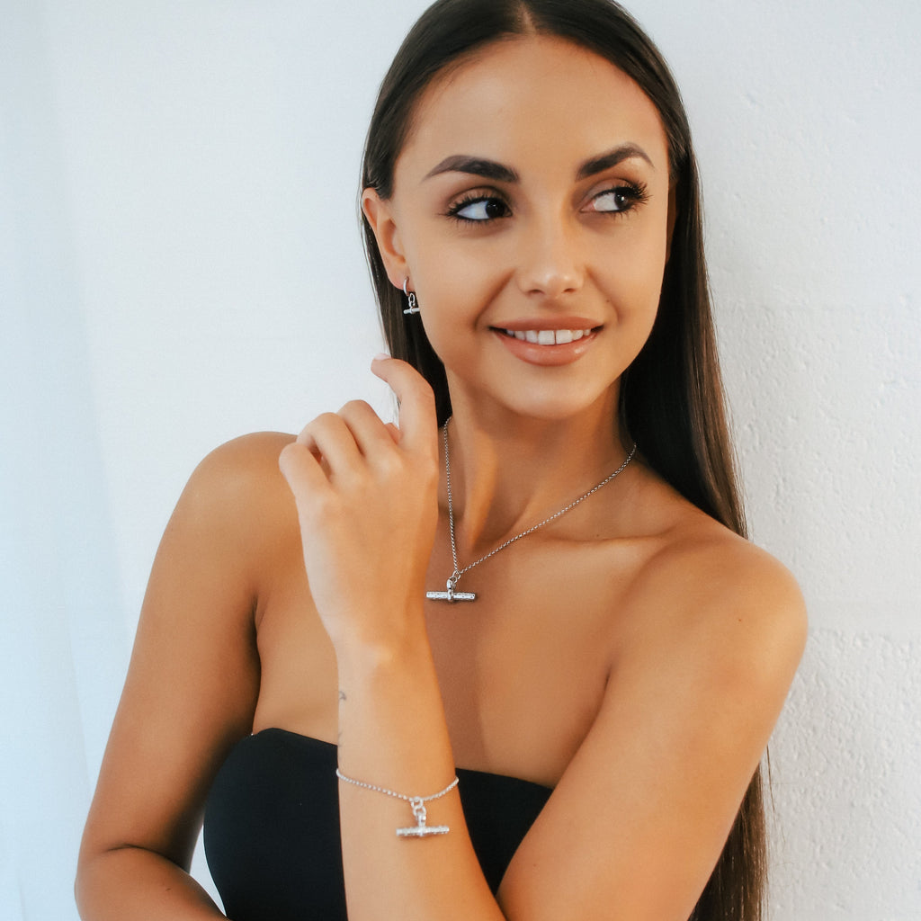 Wren T-Bar Necklace | 925 Sterling Silver