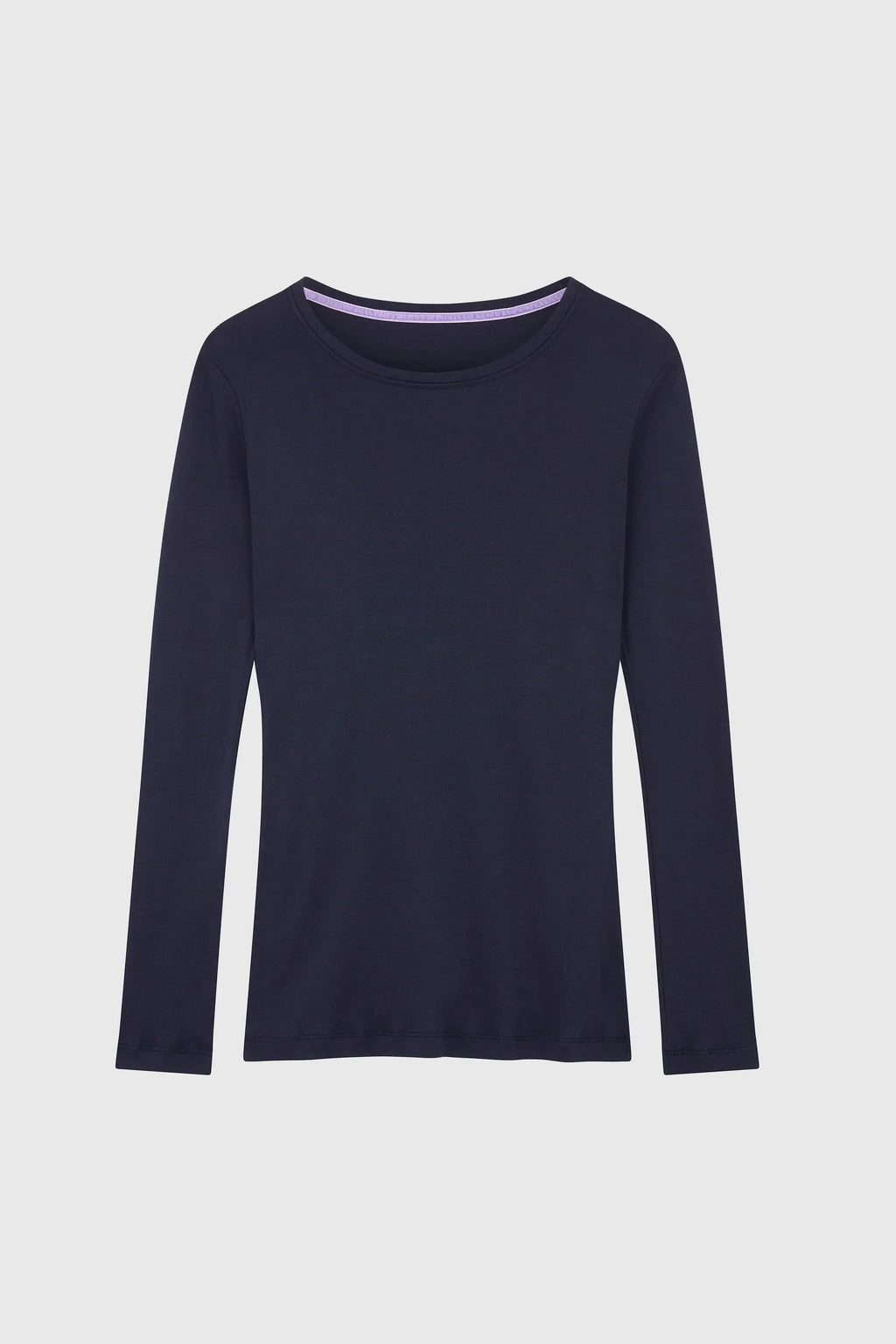 Women's Long Sleeve Crew Neck Cotton Modal Blend T-Shirt
