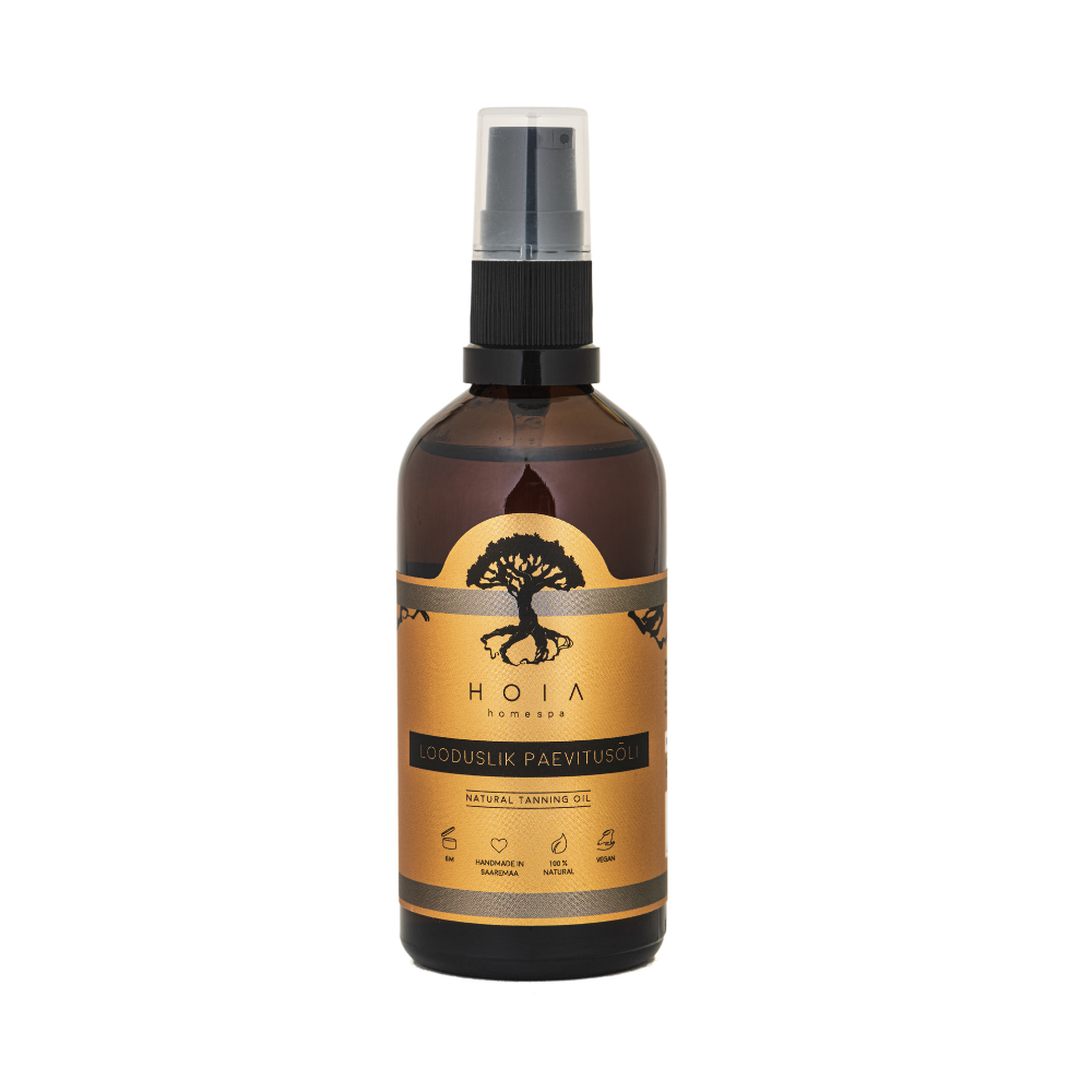 Lightly Bronzing Natural Tanning Oil - Absorbs Quickly with Cold-Pressed Oils & SPF Protection by HOIA at www.brixbailey.com