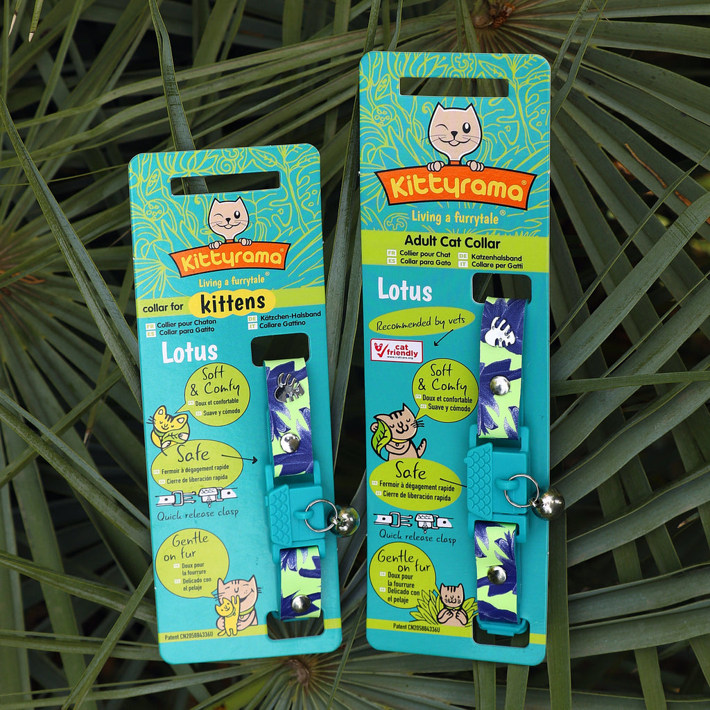 KITTYRAMA KITTEN BOTANICALS LOTUS COLLAR - Quick Release, Breakaway, Hypoallergenic