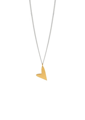 Sterling Silver Heart Pendant – 24kt Gold Plated & Sustainable by NO MORE at www.brixbailey.com