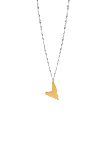 Sterling Silver Heart Pendant – 24kt Gold Plated & Sustainable by NO MORE at www.brixbailey.com