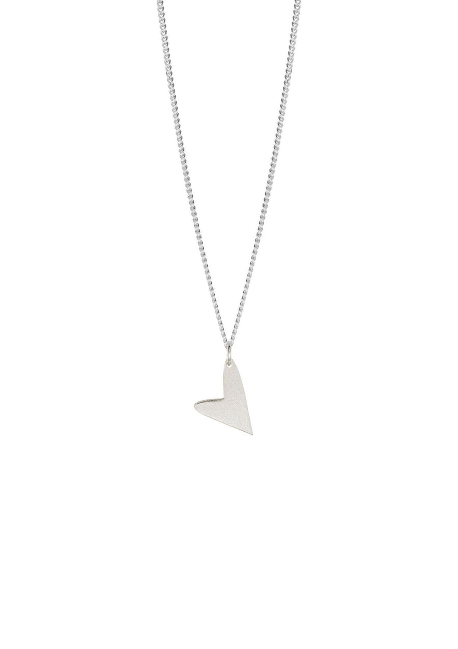 Sterling Silver Heart Pendant – Handcrafted & Sustainable by NO MORE at www.brixbailey.com