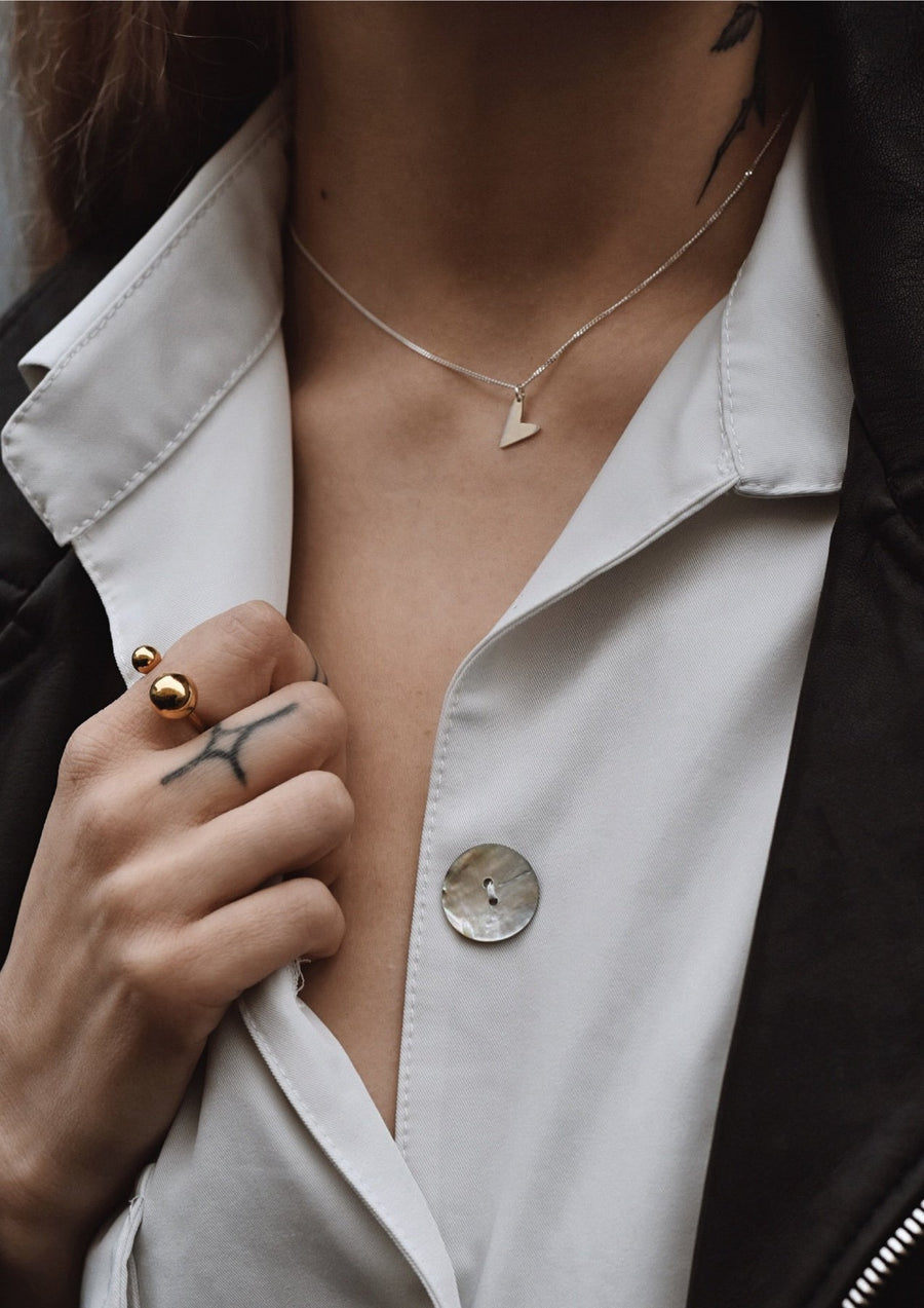 Sterling Silver Heart Pendant – Handmade & Sustainable by NO MORE at www.brixbailey.com