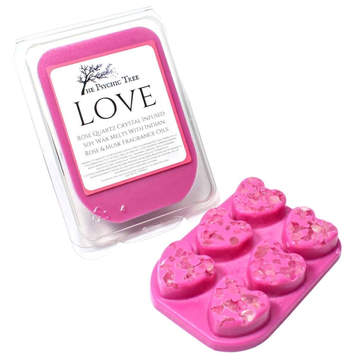 Love Crystal Infused Scented Wax Melts with Rose Quartz