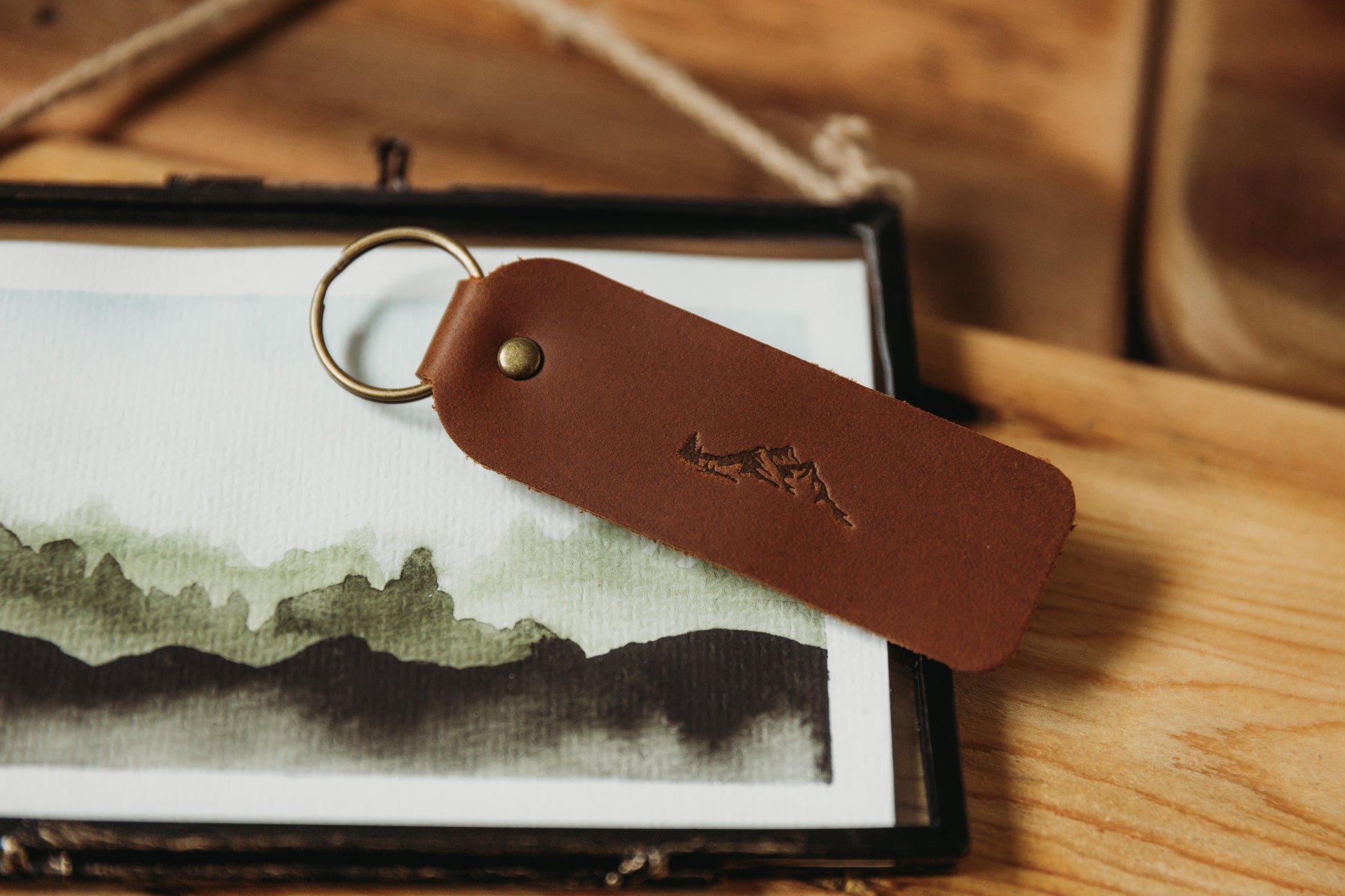 Floral Leather Keyrings Handcrafted with Botanical Designs