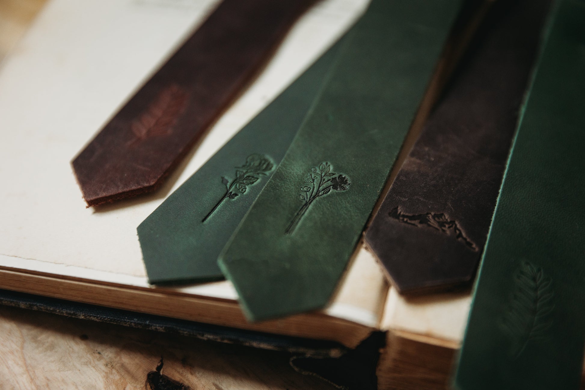 Handcrafted Leather Bookmarks