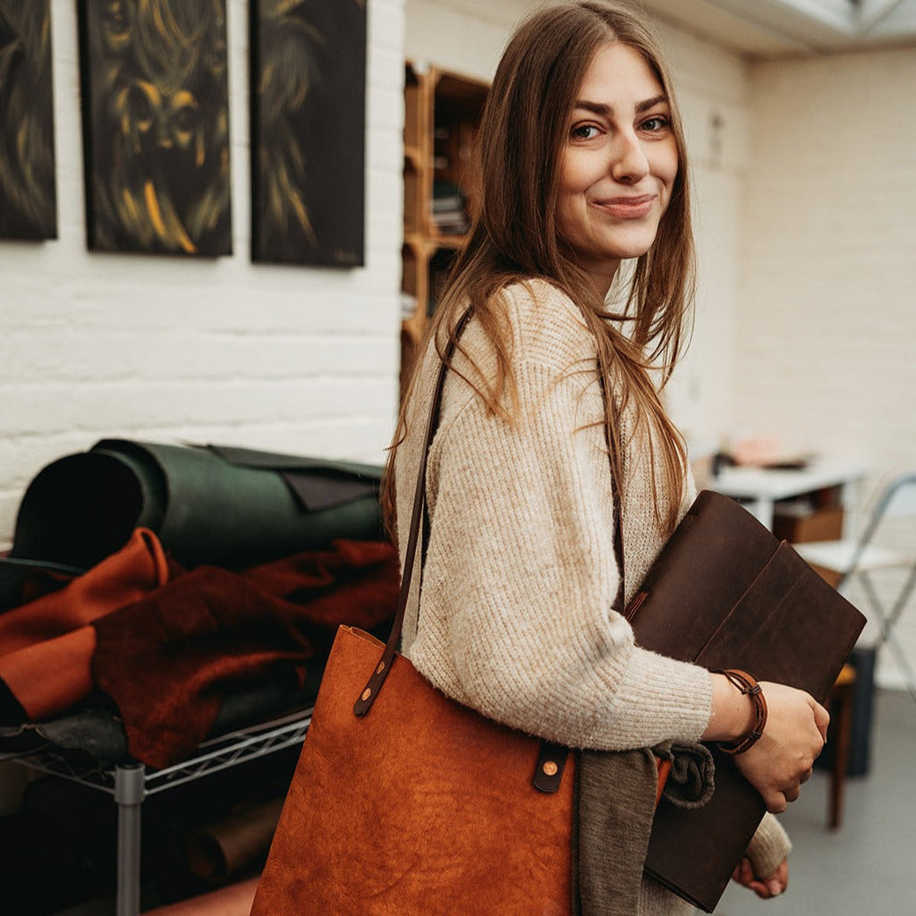 Dark Walnut Leather Journal