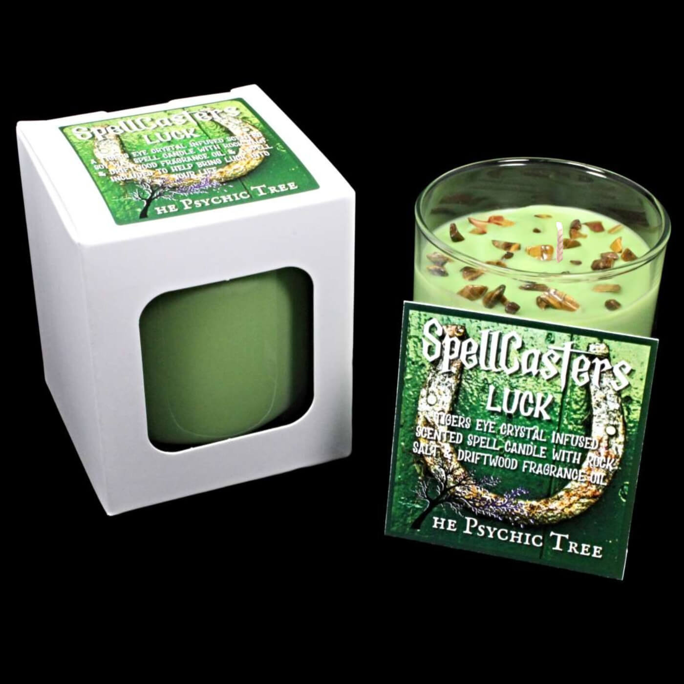 Luck Crystal Infused Scented Spell Candle