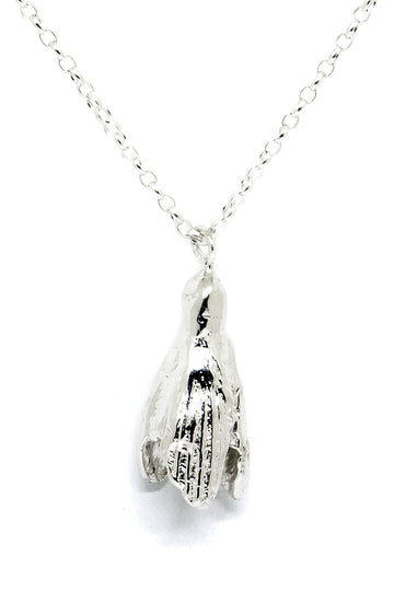 Handcrafted Silver Snowdrop Necklace – SPRING Collection by Agnes Veski Jewellery at www.brixbailey.com