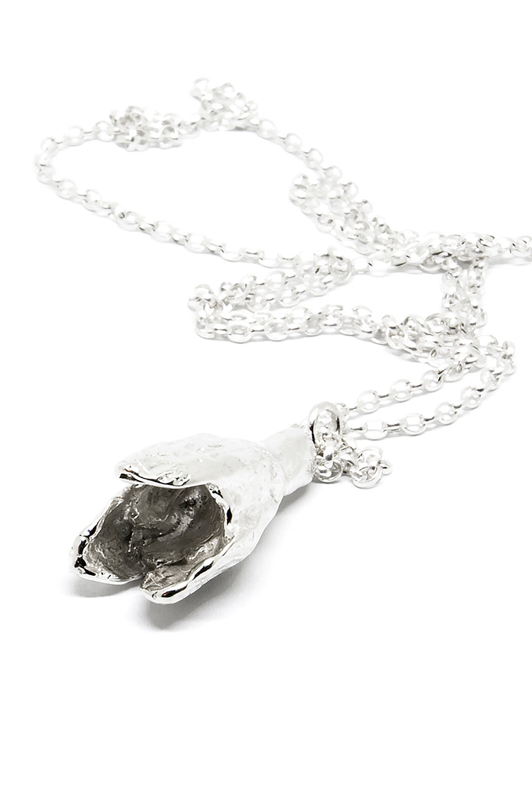 Handcrafted SPRING Snowdrop Silver Necklace – Nature Inspired by Agnes Veski Jewellery at www.brixbailey.com