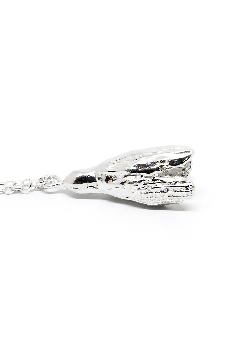 Handcrafted Silver Snowdrop Necklace – SPRING Collection by Agnes Veski Jewellery at www.brixbailey.com