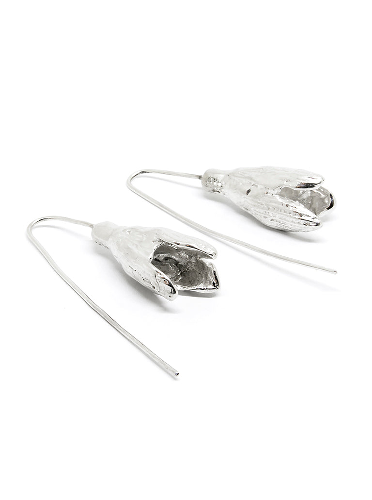 Handcrafted Silver Snowdrops Earrings – SPRING Collection by Agnes Veski Jewellery at www.brixbailey.com