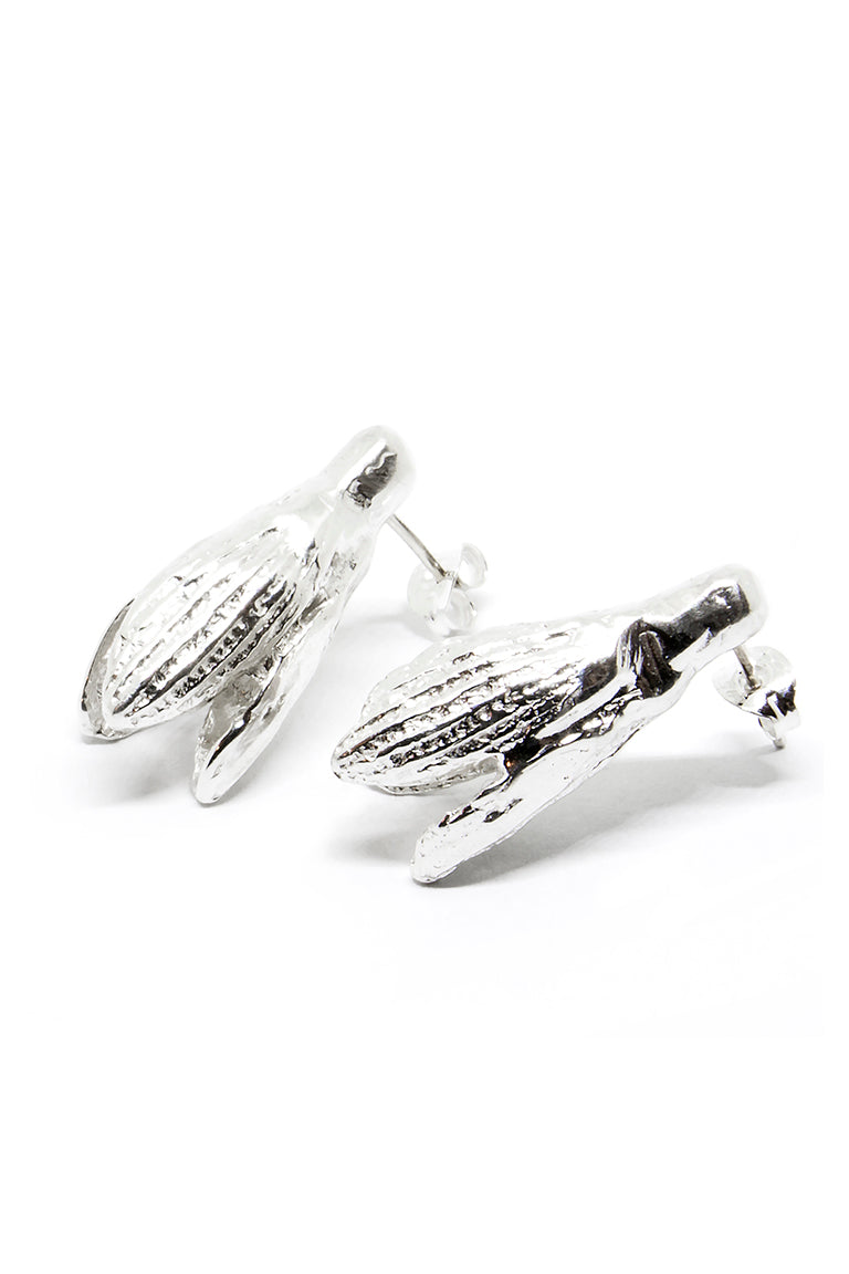 SPRING Snowdrops Earrings – Handcrafted Silver, Nature Inspired by Agnes Veski Jewellery at www.brixbailey.com