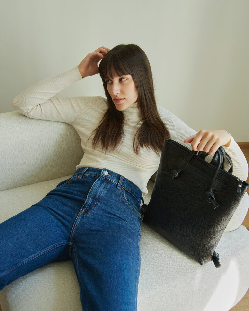 Minimal Leather Backpack ALICE ARM Backpack