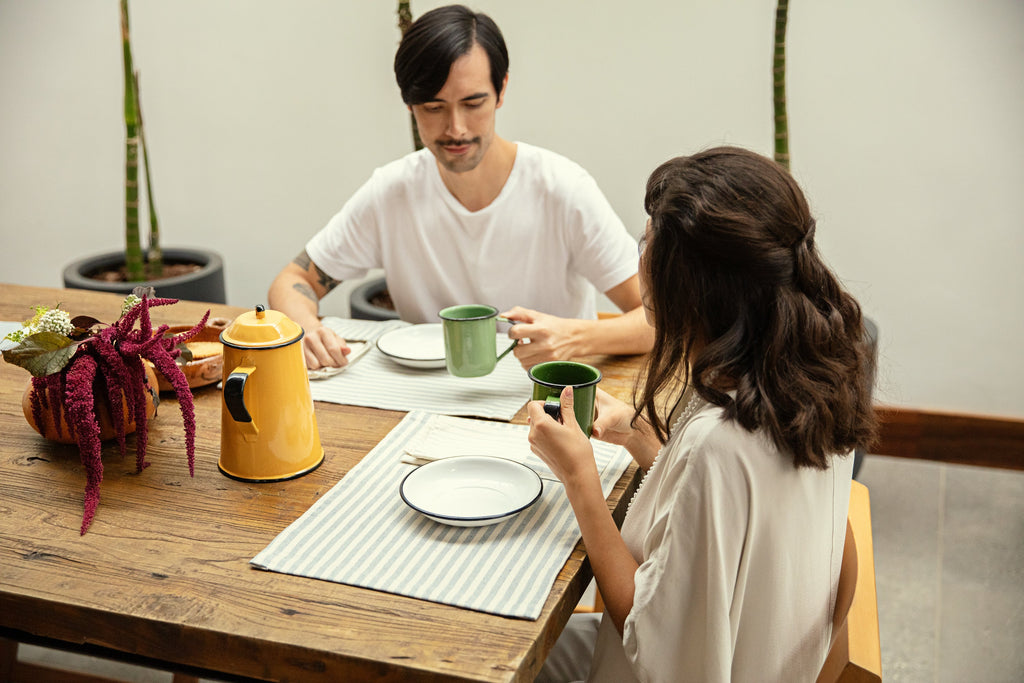 Denim Cotton Placemats with Pocket Set of 4