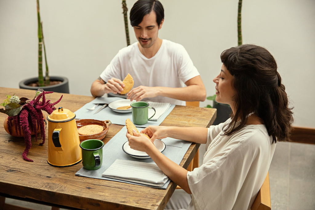 Denim Cotton Placemats with Pocket Set of 4