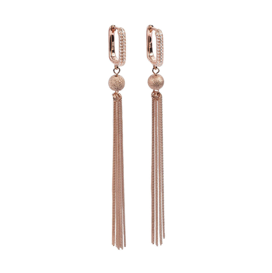 Metropolitan Collection Zircon Tassel Earrings – Elegant & Luxurious by MyaMoon at www.brixbailey.com