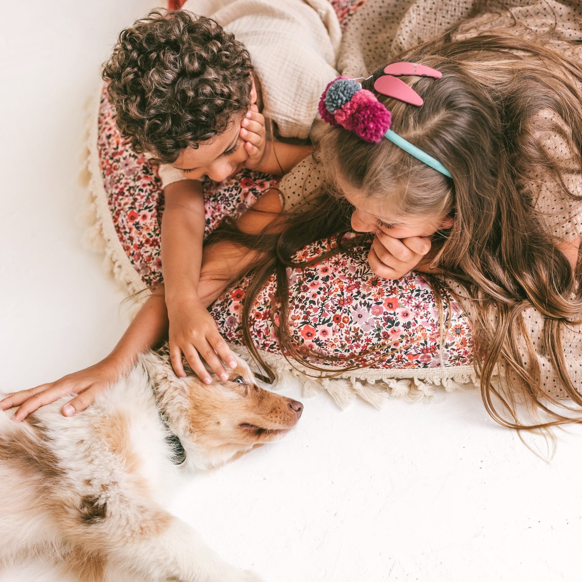 Big Floor Cushion in Rose Flower Pattern