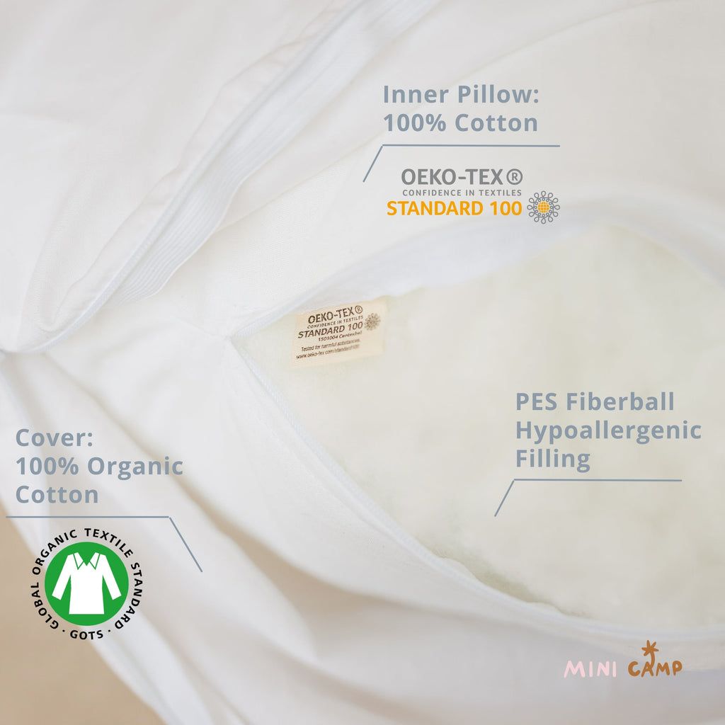 Full Body Maternity Pillow with Organic Cotton Cover