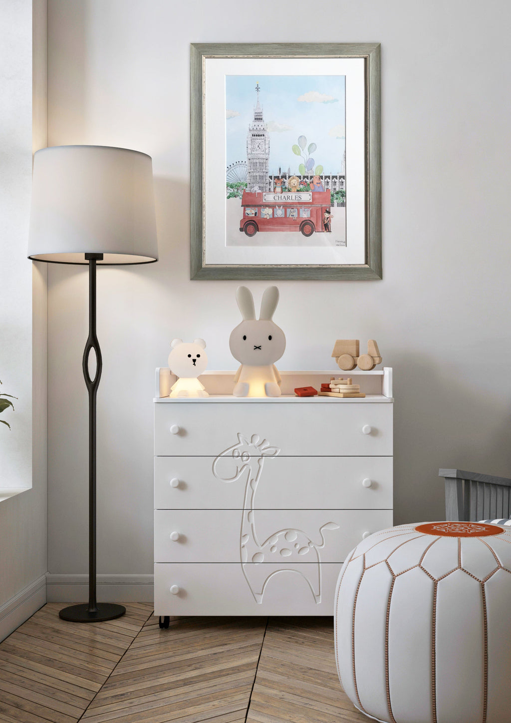 The animals and Big Ben for girls personalised