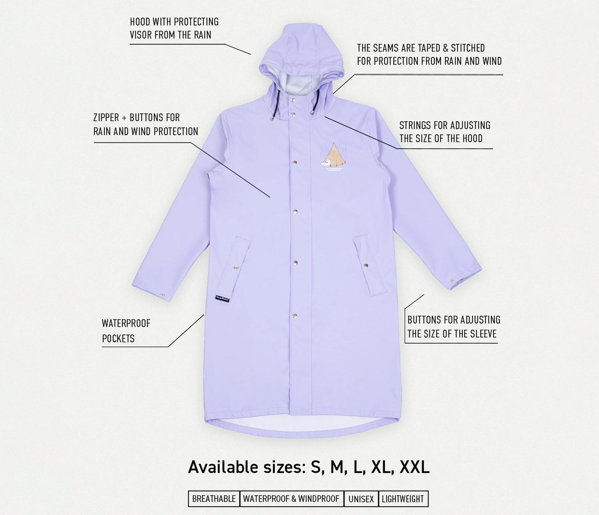 Embrace the Elements with the Official Moomin Unisex Jacket by Nordicbuddies by Moomin by NordicBuddies at www.brixbailey.com