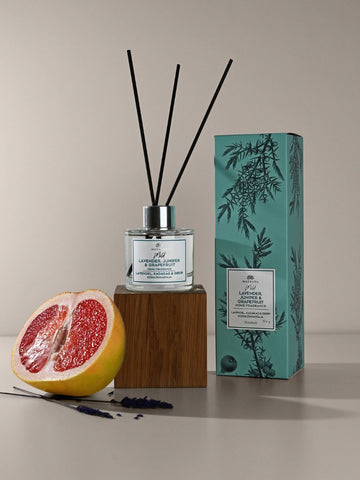 Lavender & Juniper Reed Diffuser – Vegan, Handmade Home Fragrance by Magrada Organic Cosmetics at www.brixbailey.com