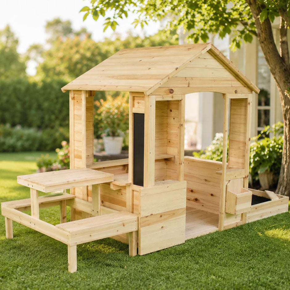Wooden Children’s Picnic Table - Playhouse Table & Bench Accessory