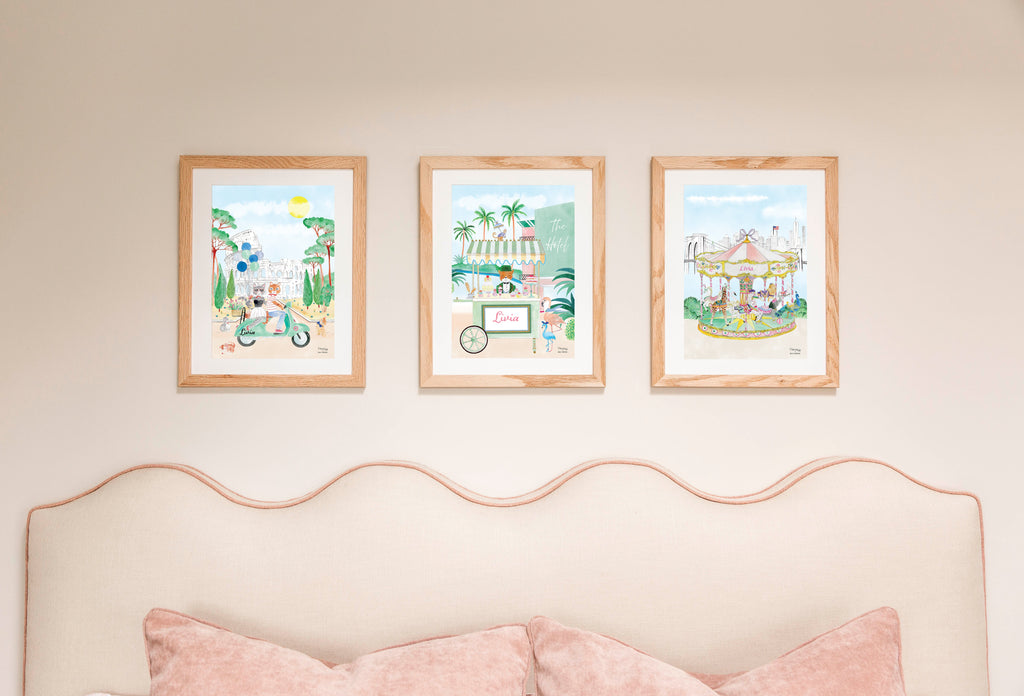 The Personalised Beverly Hills Artwork for girls