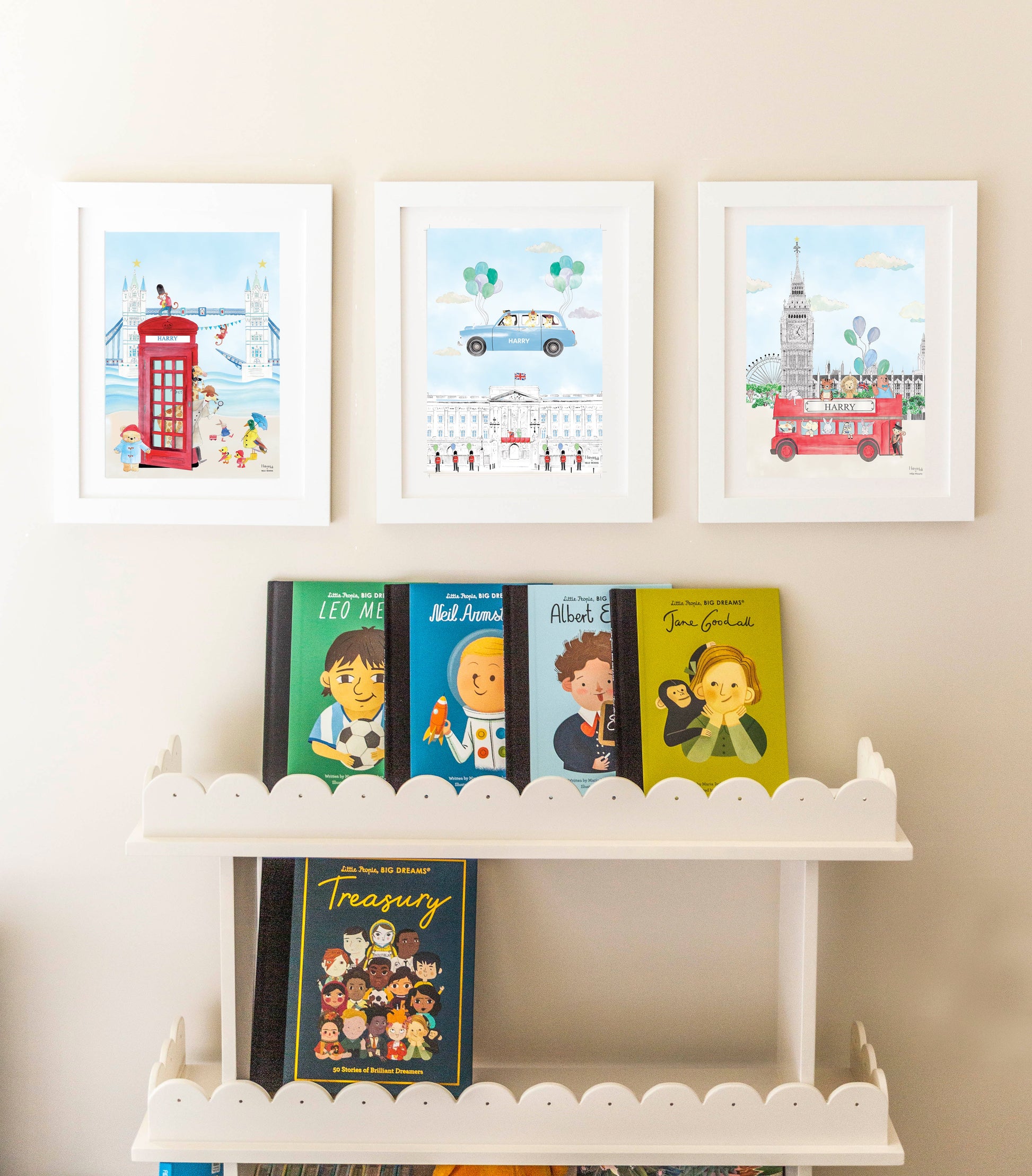 The telephone cabin of The London Bridge for boys personalised