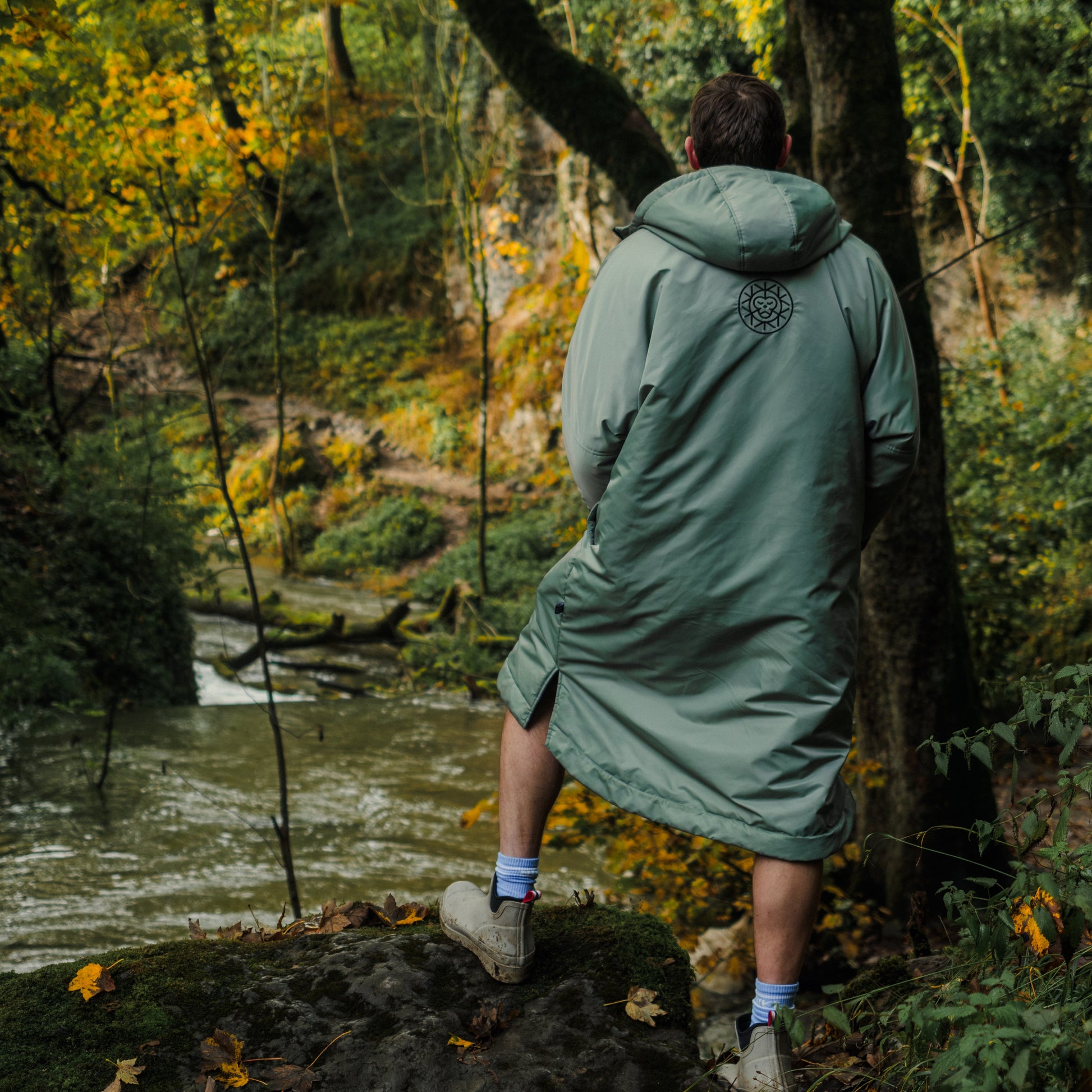 Unisex Brass Monkey Dip Coat Sage