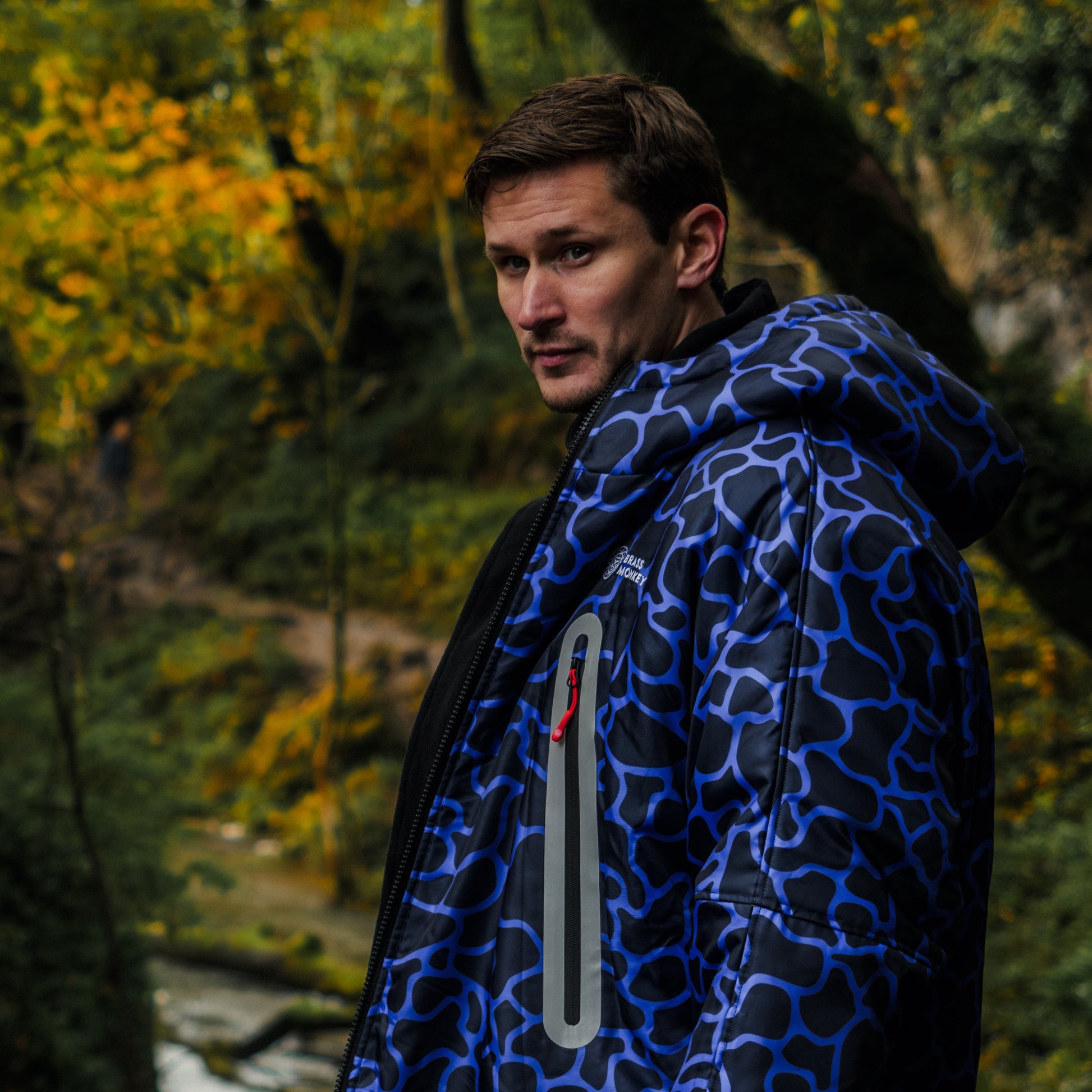 Unisex Brass Monkey Dip Coat Water Design