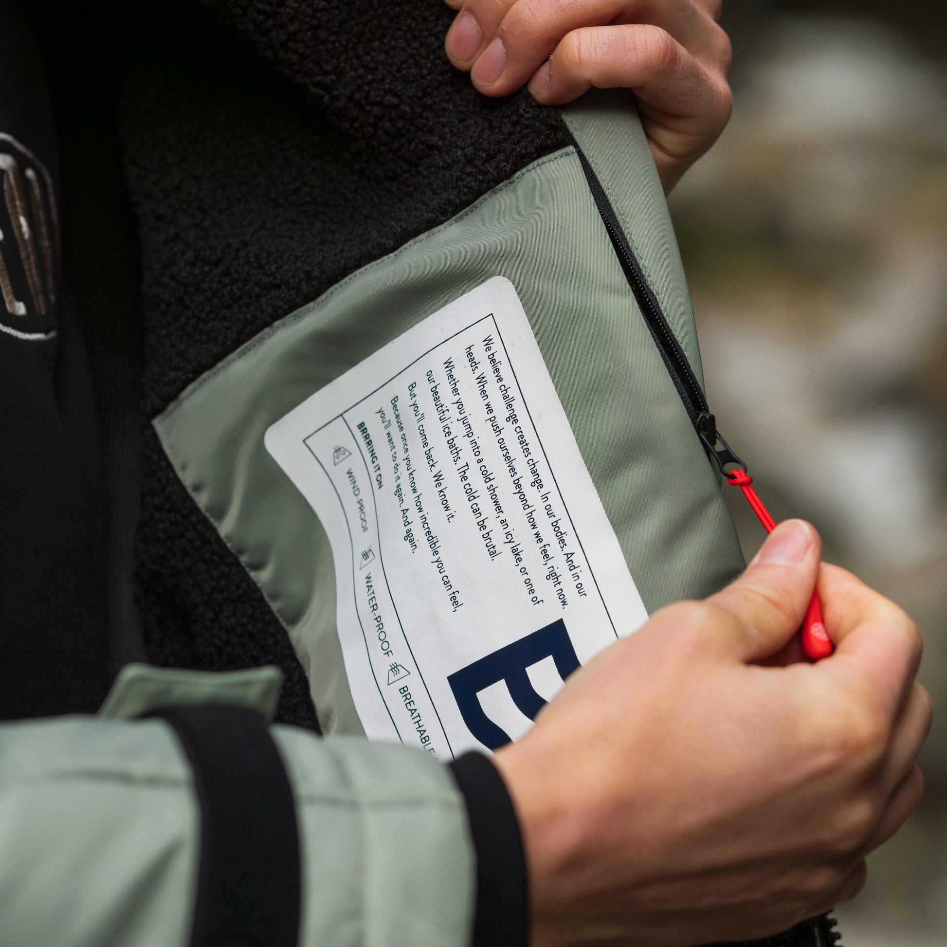 Unisex Brass Monkey Dip Coat Sage