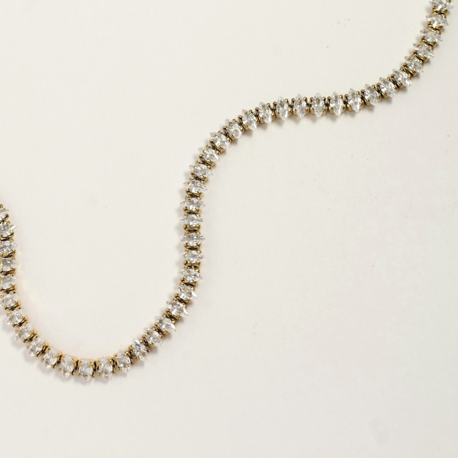 Marquise Crystal Tennis Bracelet in Gold Filled