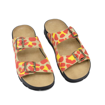 Meeliku Red & Yellow Limited Edition Natural Leather Sandals - Durable & Handmade in Europe by Omaking at www.brixbailey.com