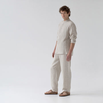 Comfortable Linen Suit Set with Matching Bag – Handmade in Lithuania by Linen Tales at www.brixbailey.com