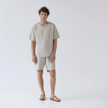 Luxurious Fern Linen Pyjama Set – Handmade & OEKO-TEX Certified by Linen Tales at www.brixbailey.com