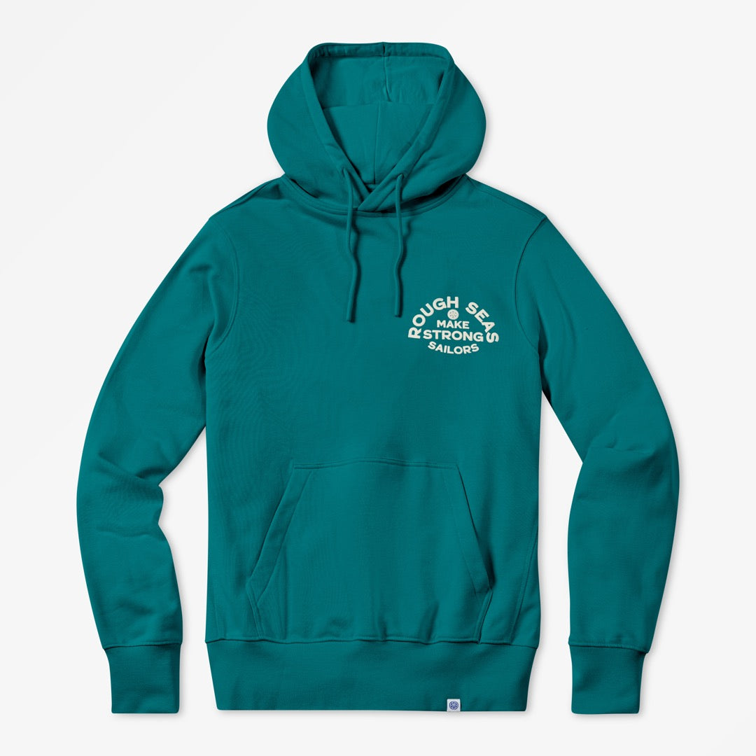 Men's Rough Seas Make Strong Sailors Green Hoodie